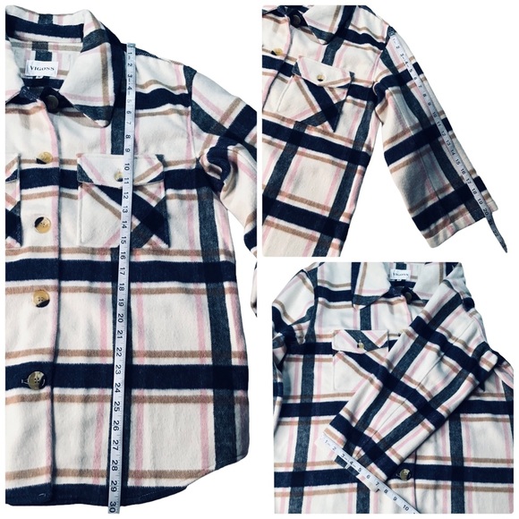 VIGOSS - Plaid Flannel Plus Size Shacket (Shirt + Jacket) Size 1 X NWOT - Picture 6 of 16